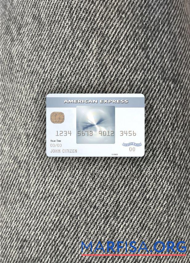 Printable USA New York CFSB bank AMEX everyday® credit card photolook front sample